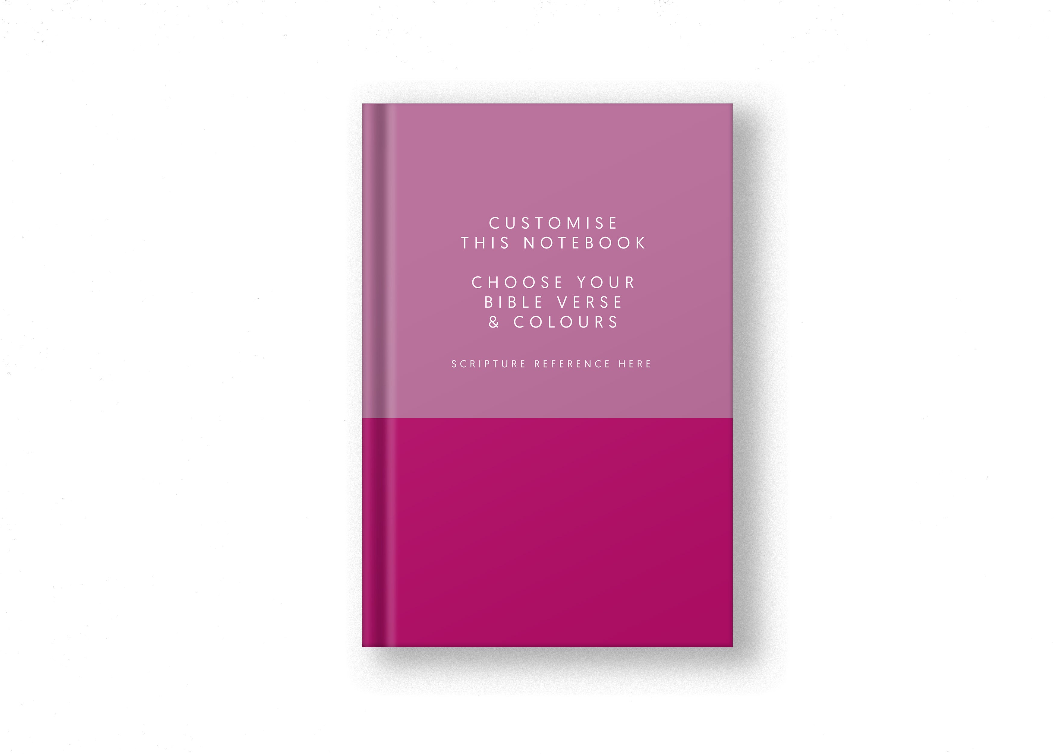 Two Toned Personalised Christian Notebook Pink image 0