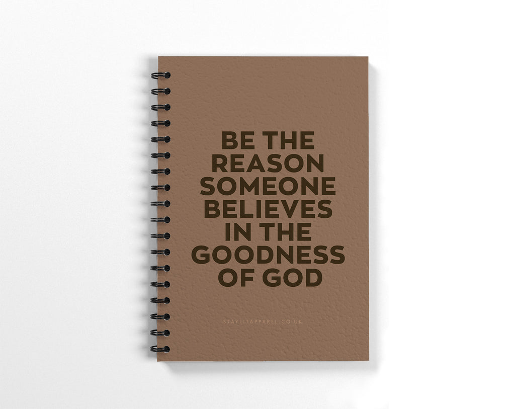 Goodness of God Spiral Bound Notebook in Cocoa image 0