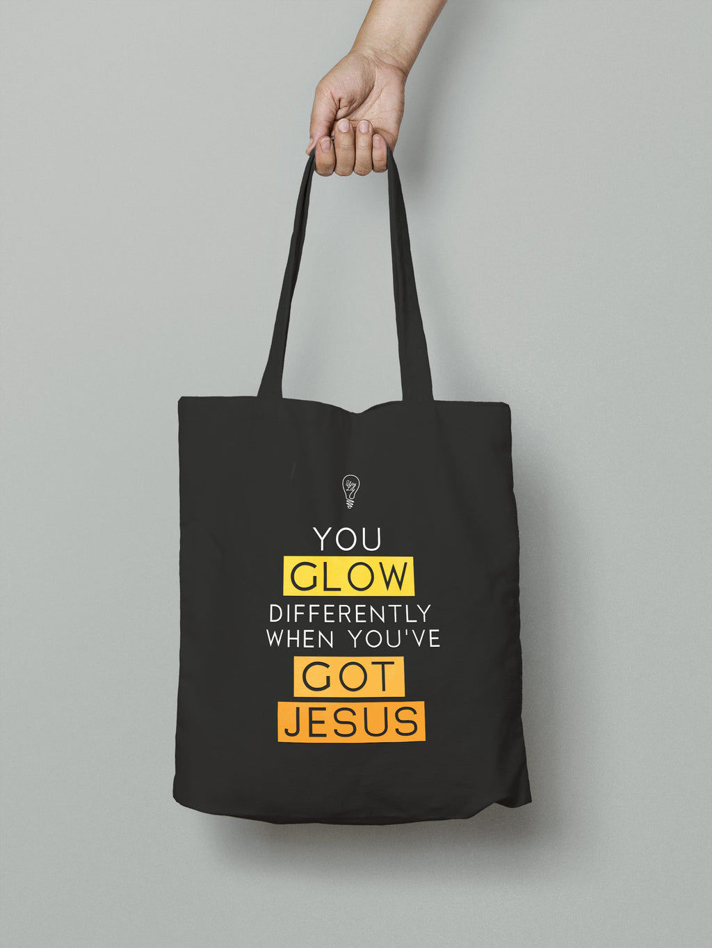 You Glow Differently When You've Got Jesus Tote Bag image 0