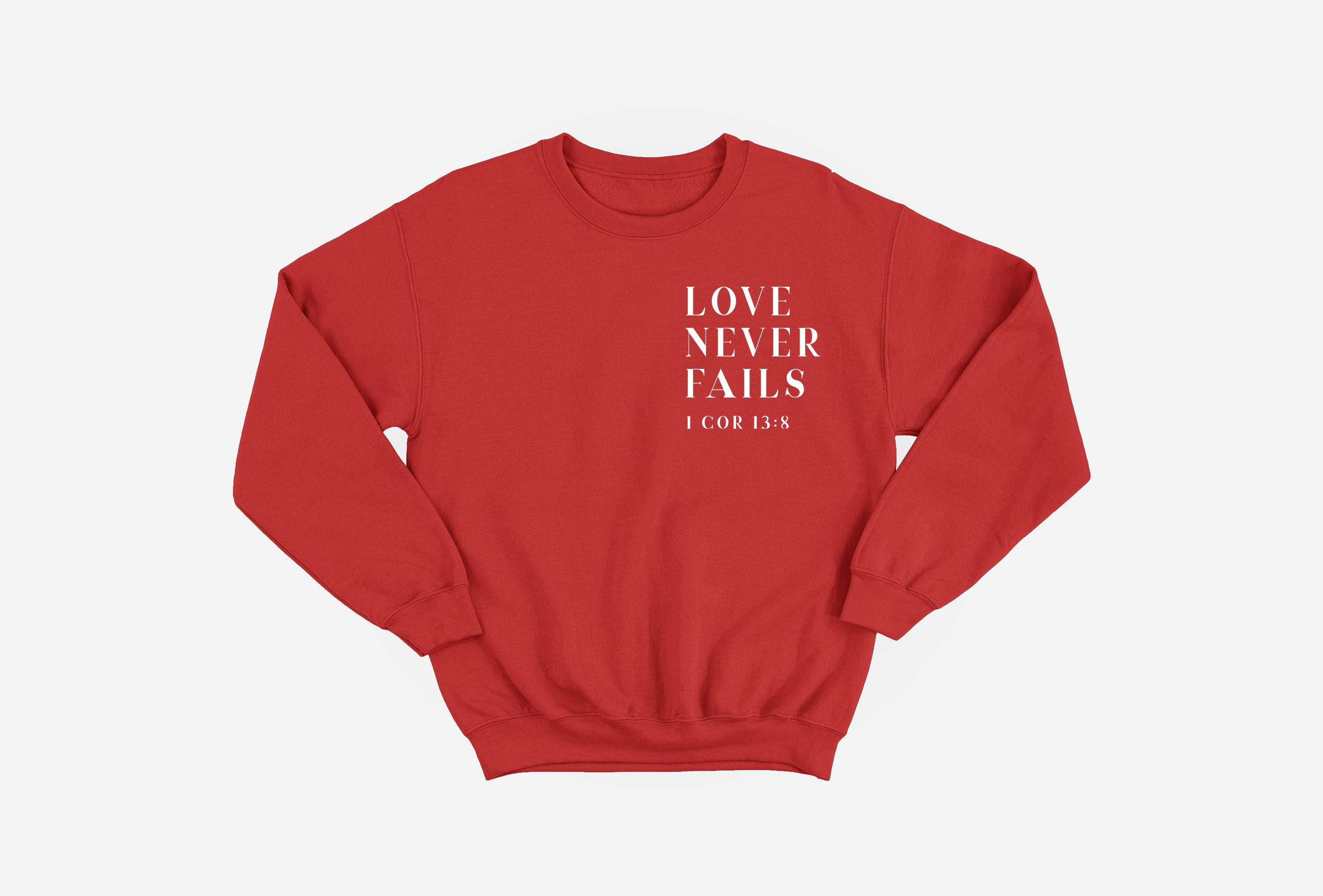 Love Never Fails Sweatshirt (M) image 0