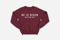 He Is Risen Burgundy Sweatshirt image 0