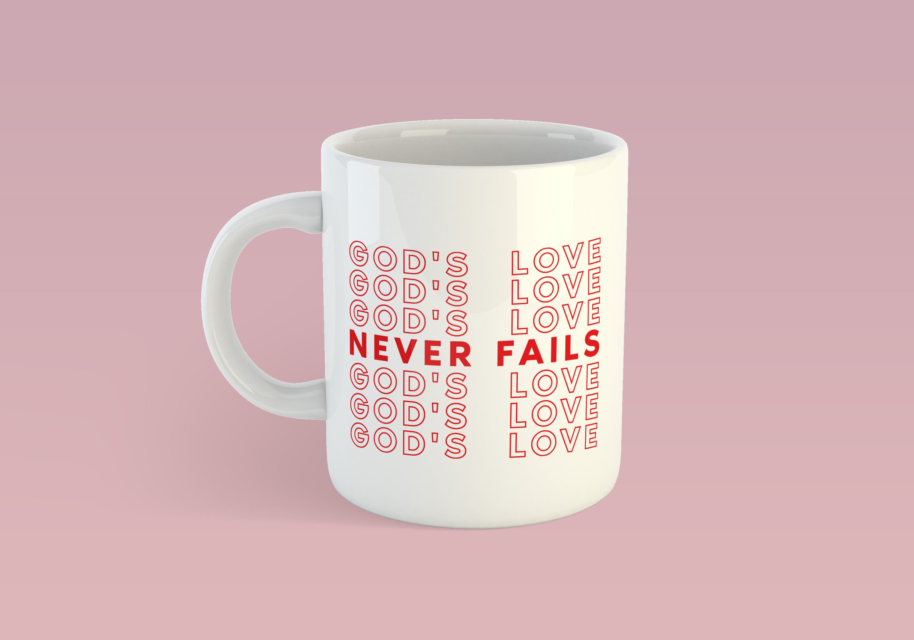 God's Love Never Fails Mug image 0