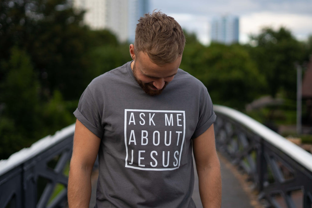 Ask Me About Jesus T-shirt image 4