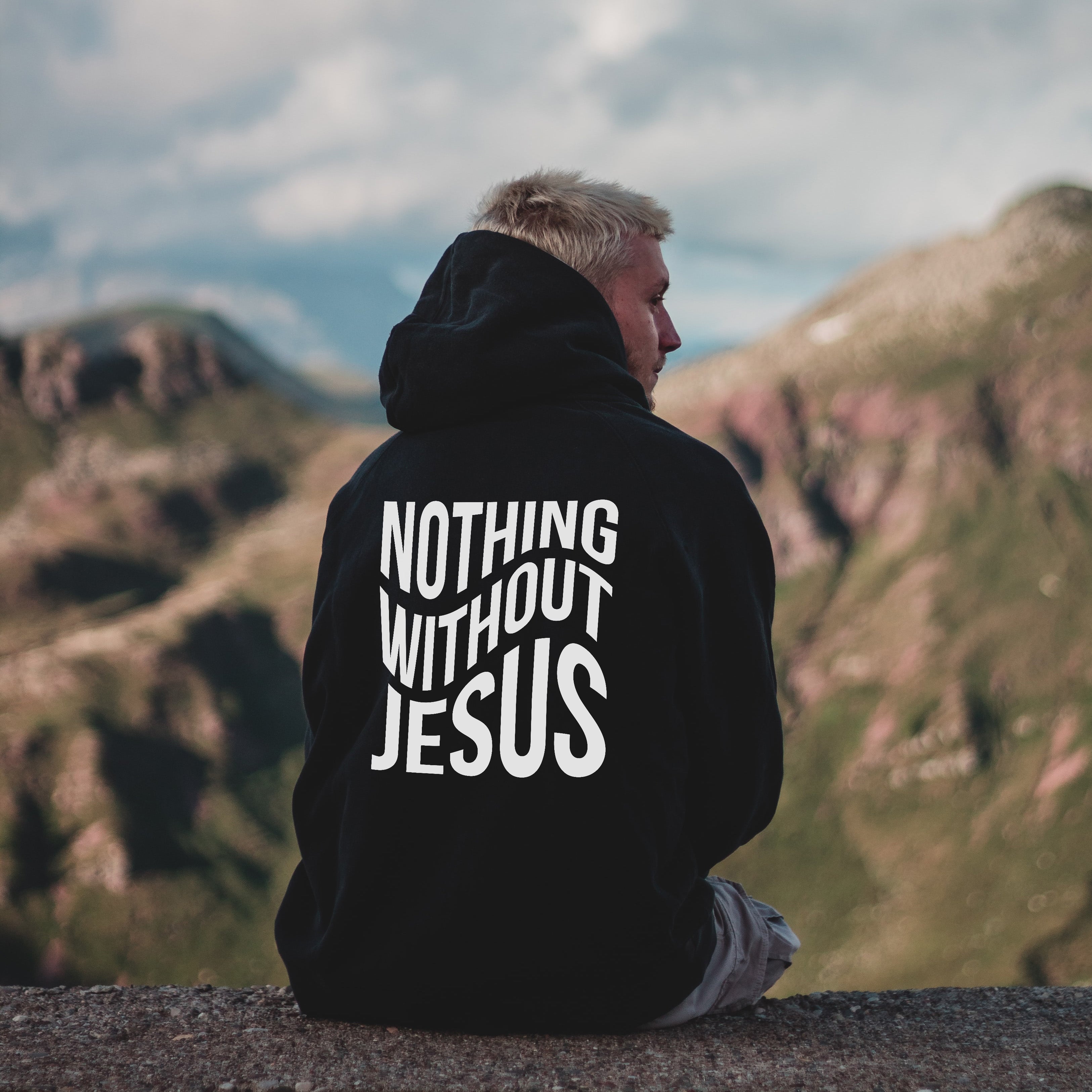 Zipped Nothing Without Jesus Hoodie image 1