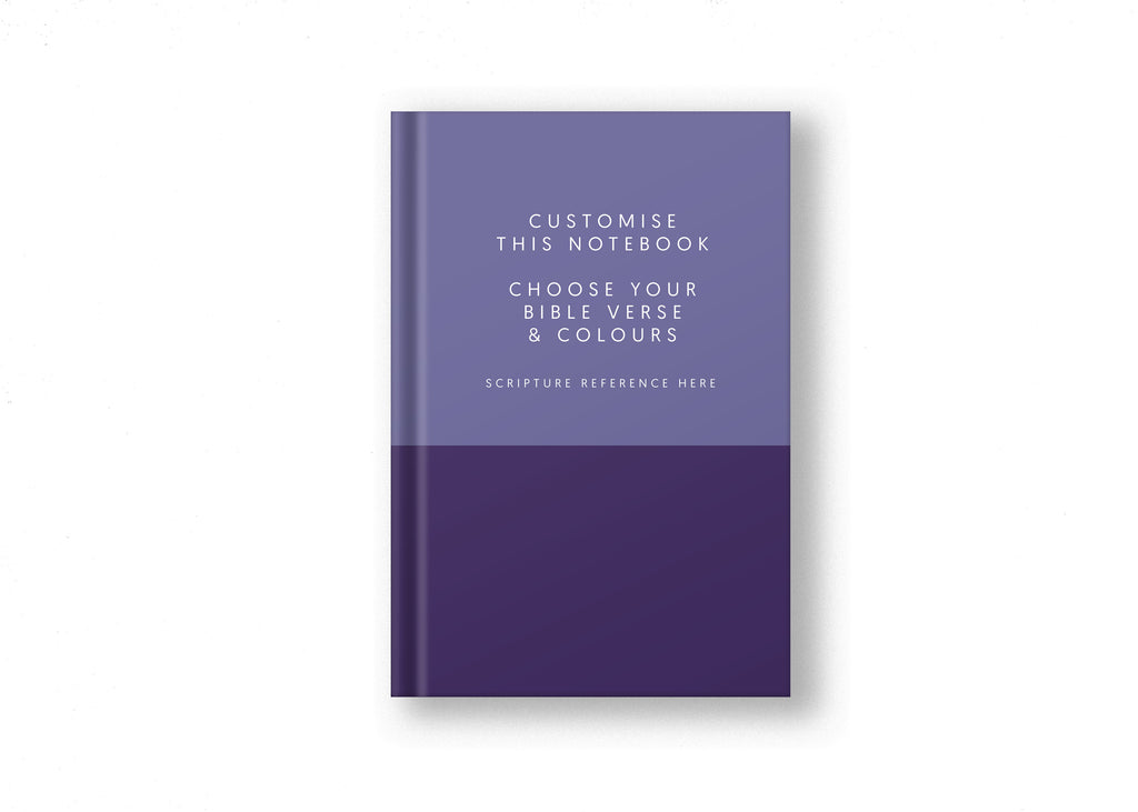 Two Toned Personalised Christian Notebook Purple image 0