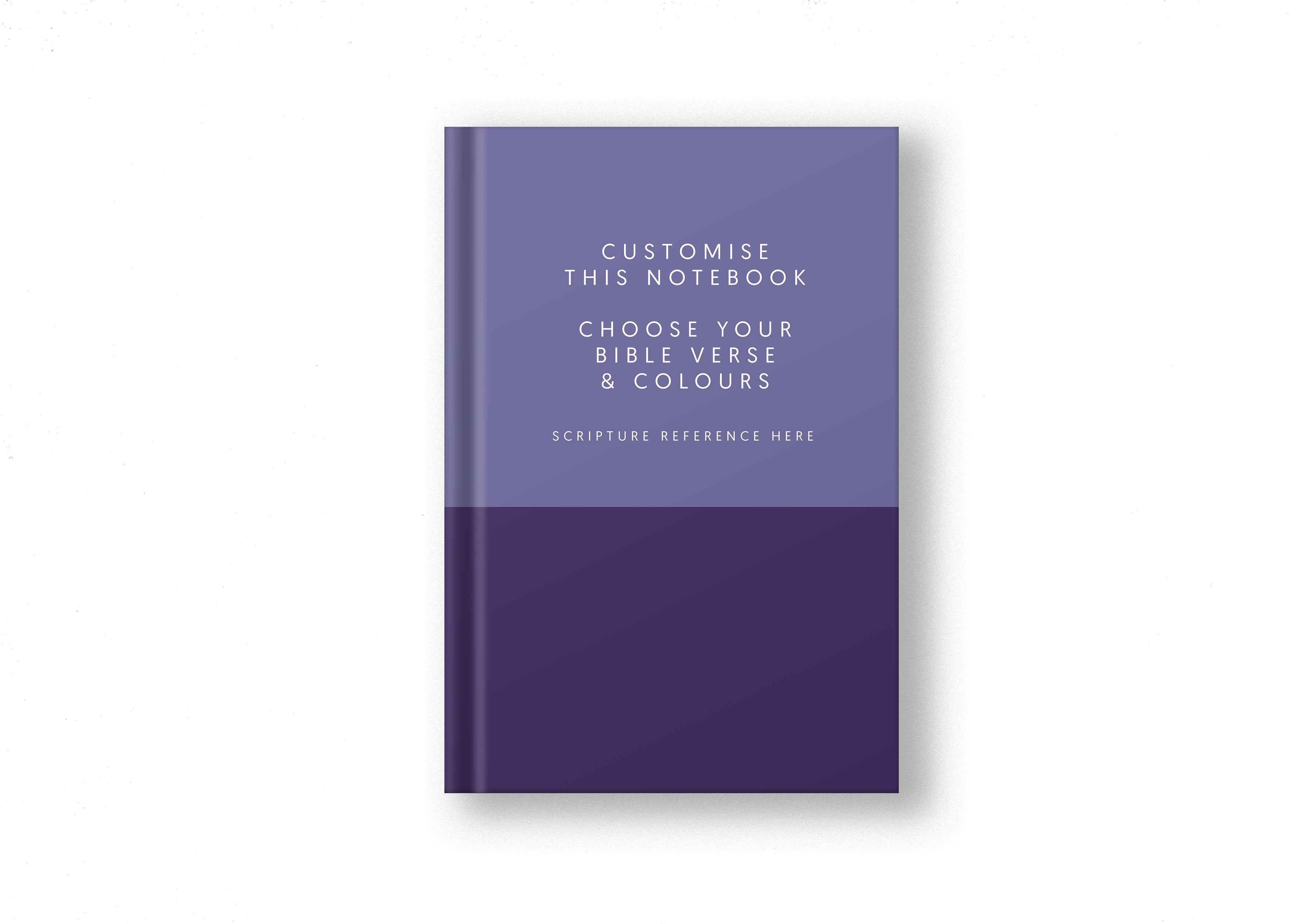 Two Toned Personalised Christian Notebook Purple image 0