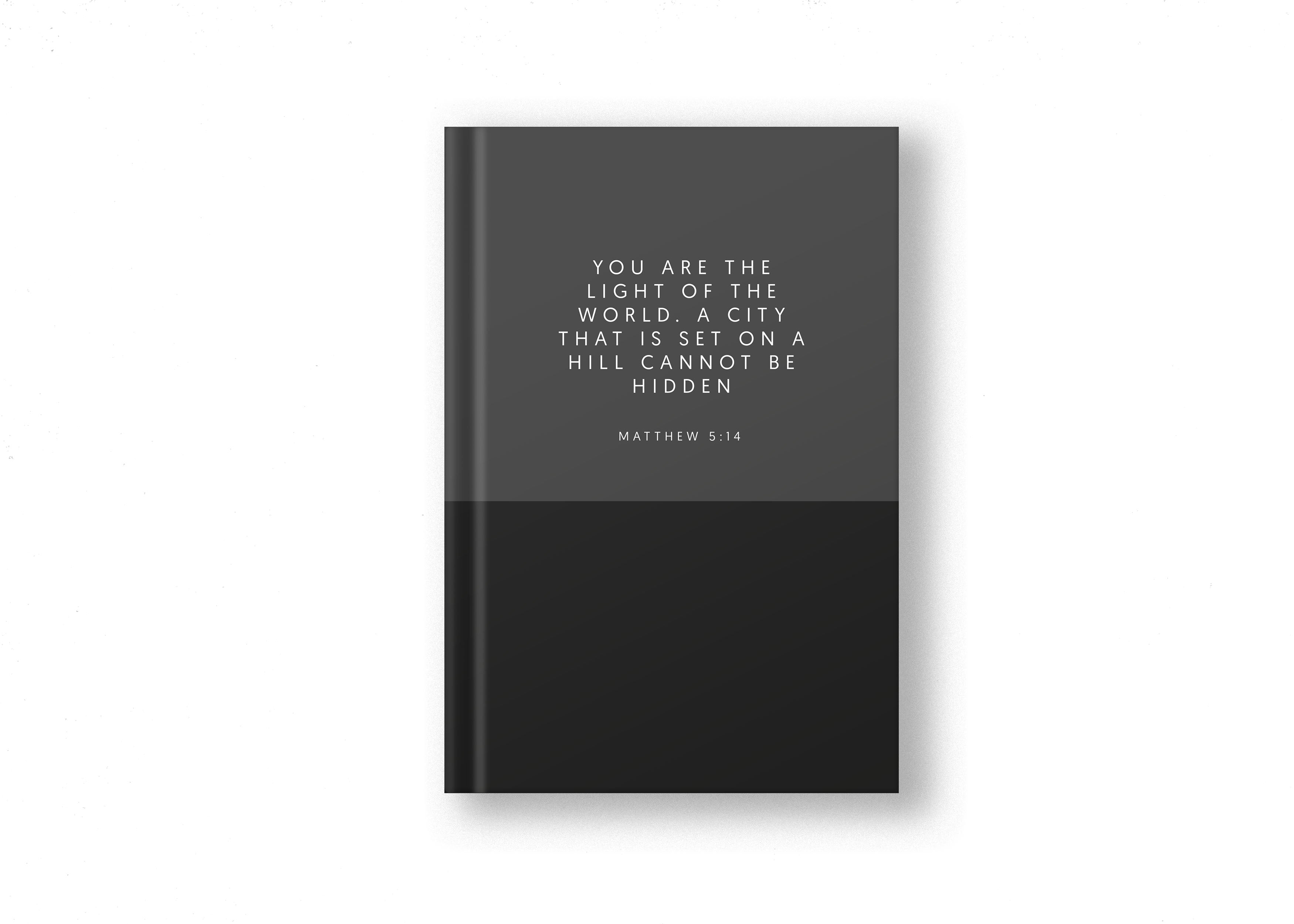 Two Toned Personalised Christian Notebook Grey image 3