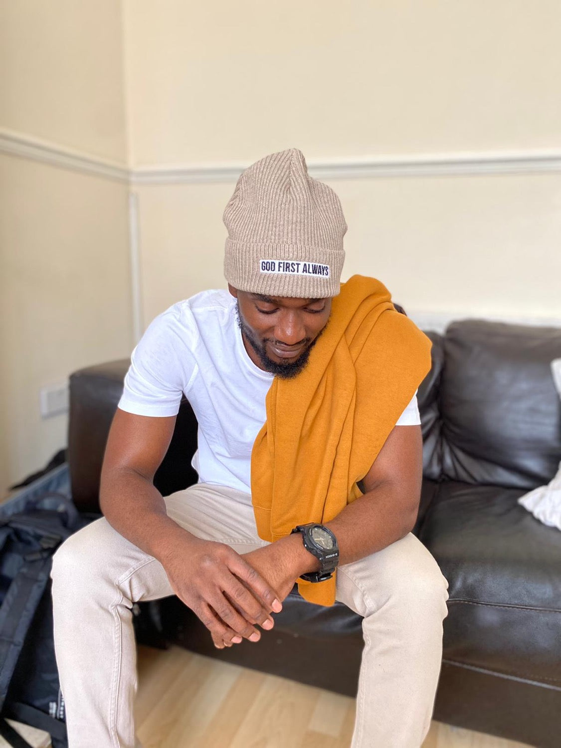 God First Always Fisherman Beanie image 1
