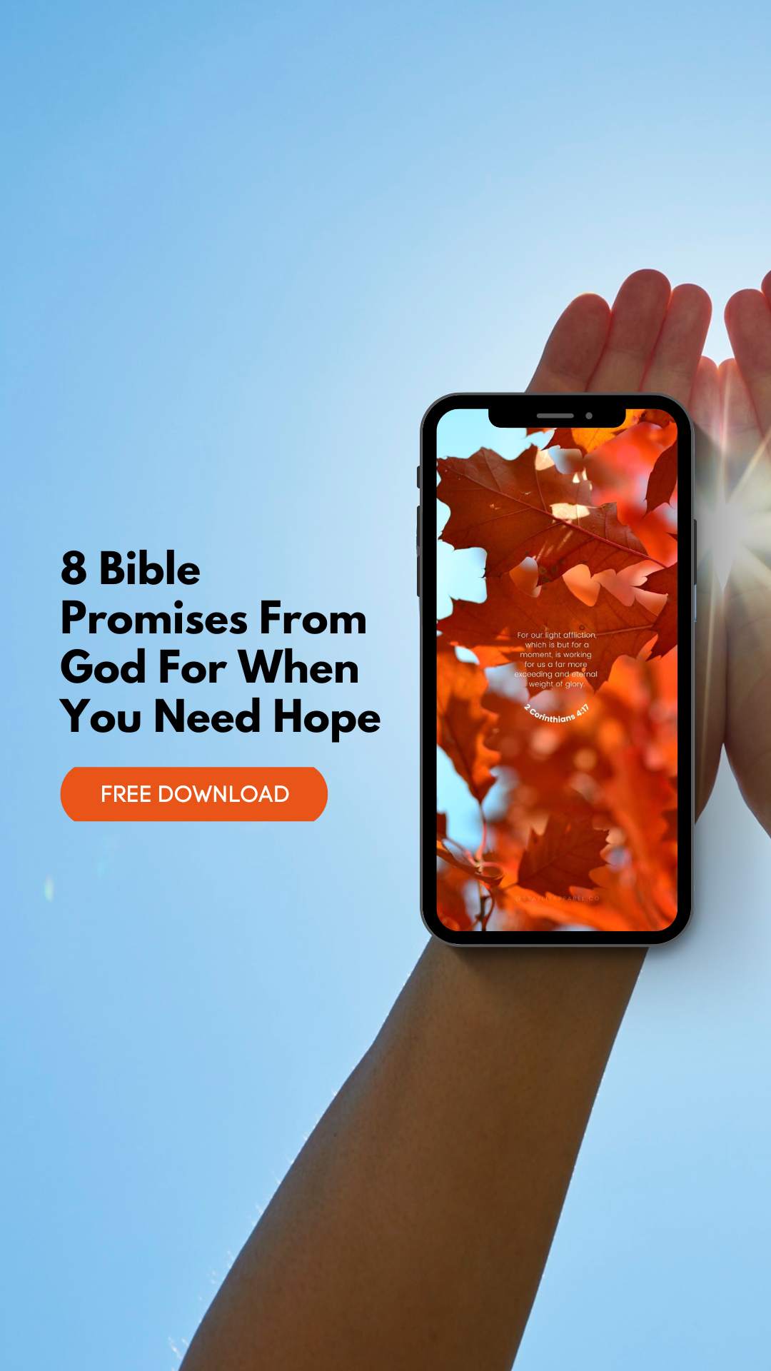 Advert about Bible promises from God when you need hope