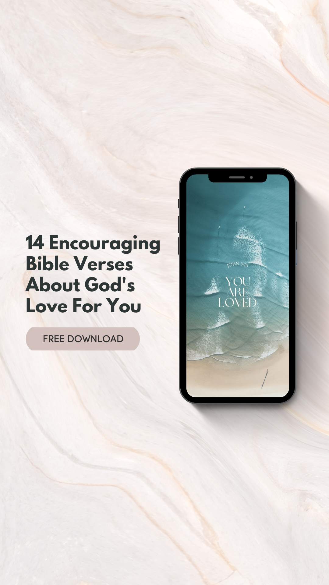 Phone advertising Bible verses about God's love