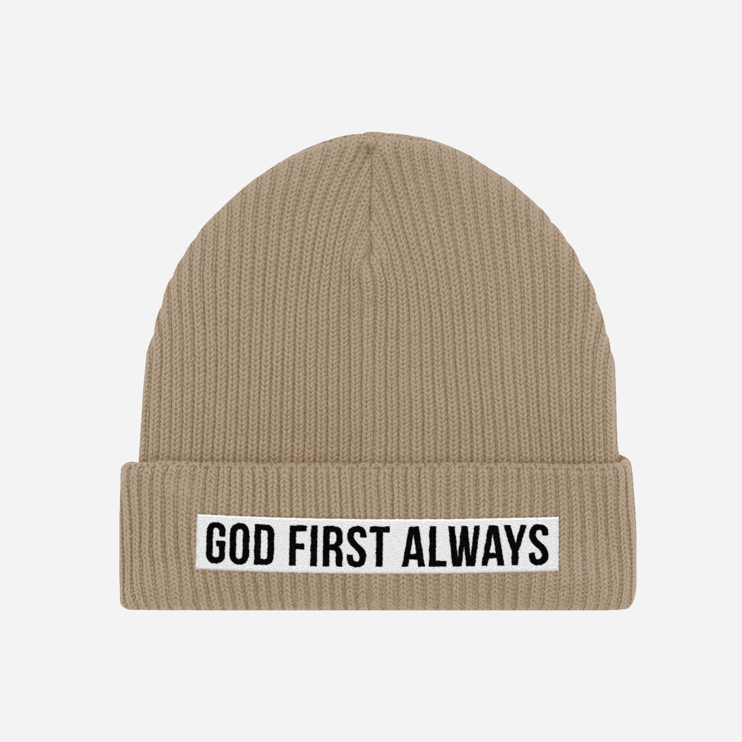 God first always fisherman beanie hat by Stay Lit Apparel