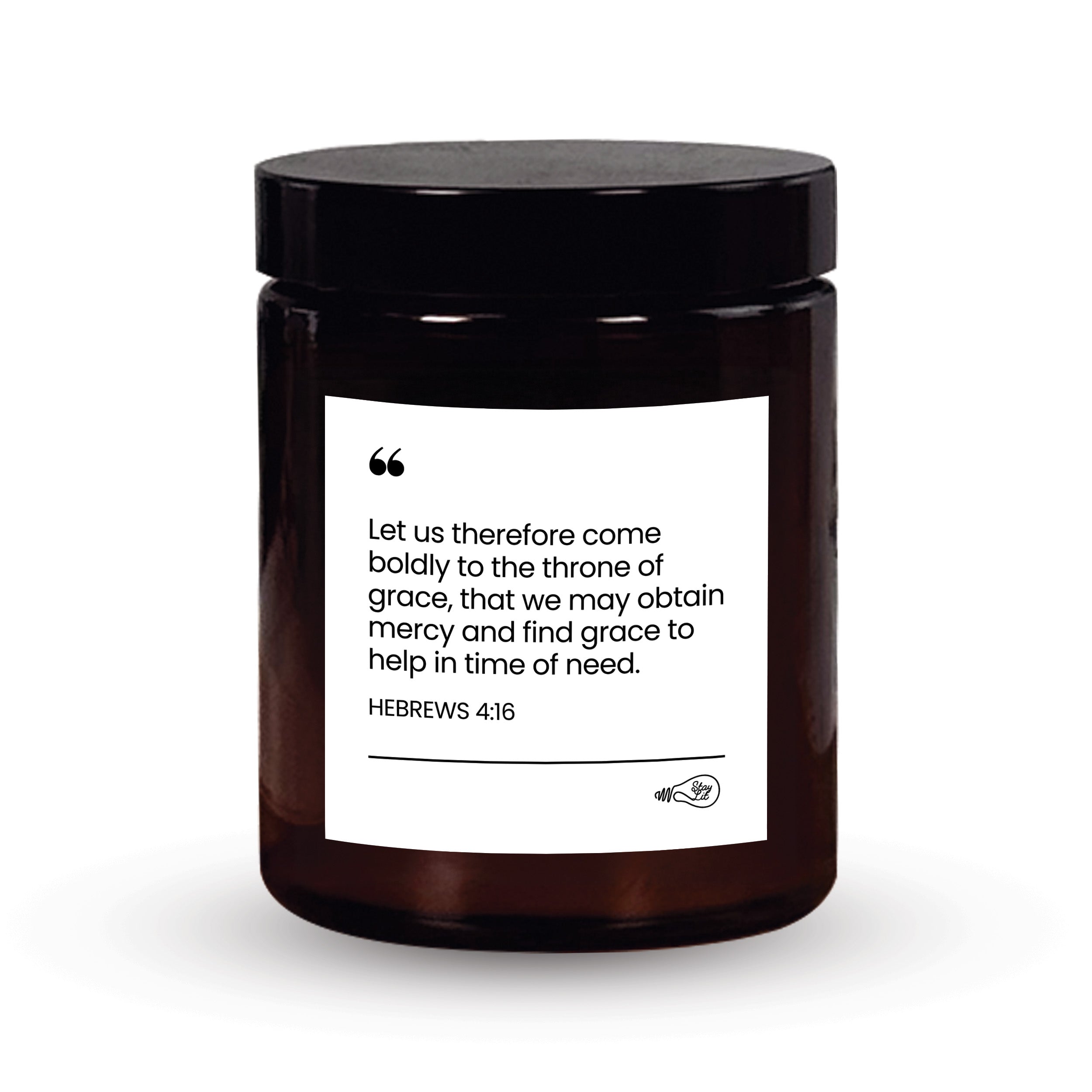 Hebrews 4:16 Bible Verse Candle