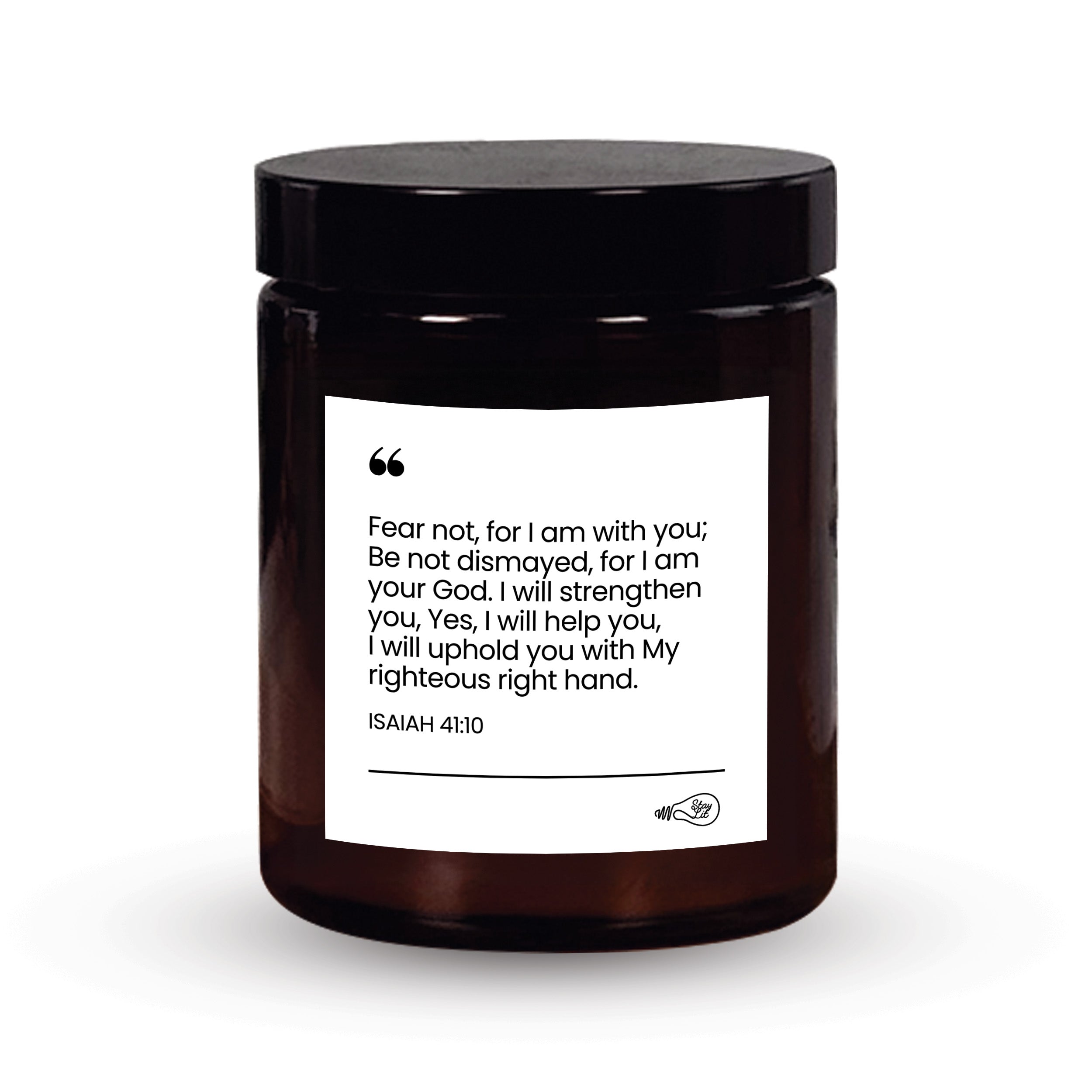 Isaiah 41:10 Bible Verse Candle