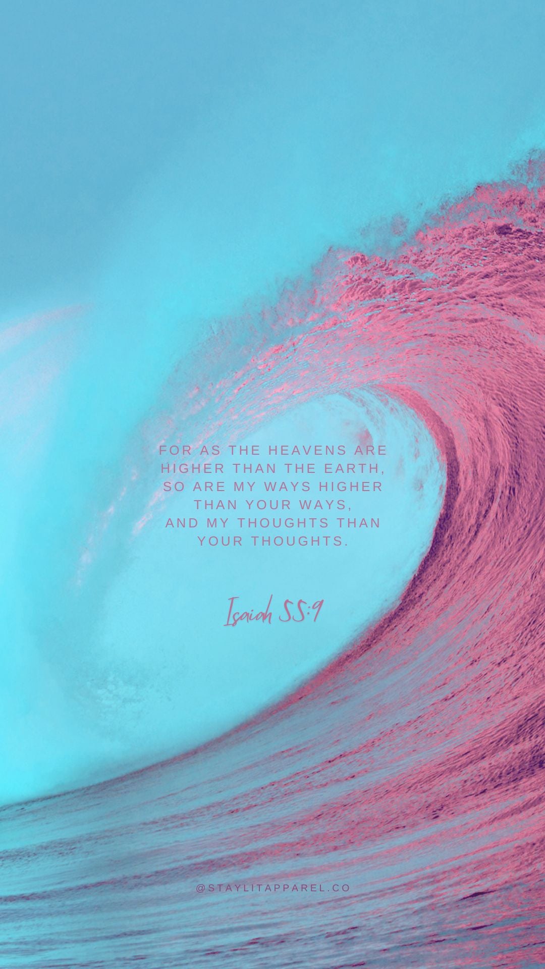 Colorful abstract design with a quote on a blue and pink gradient background