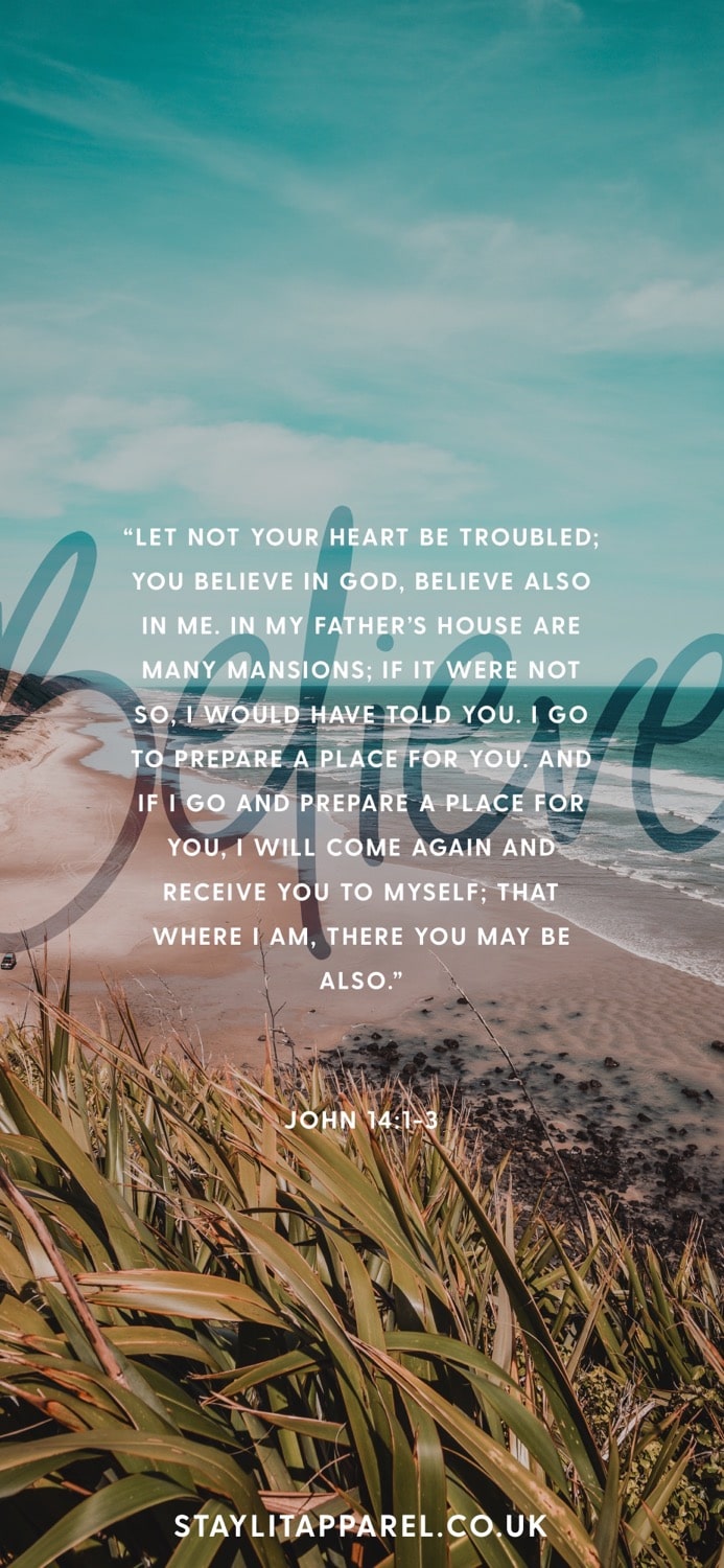 Scenic landscape with a quote from John 14:28 overlayed on it.