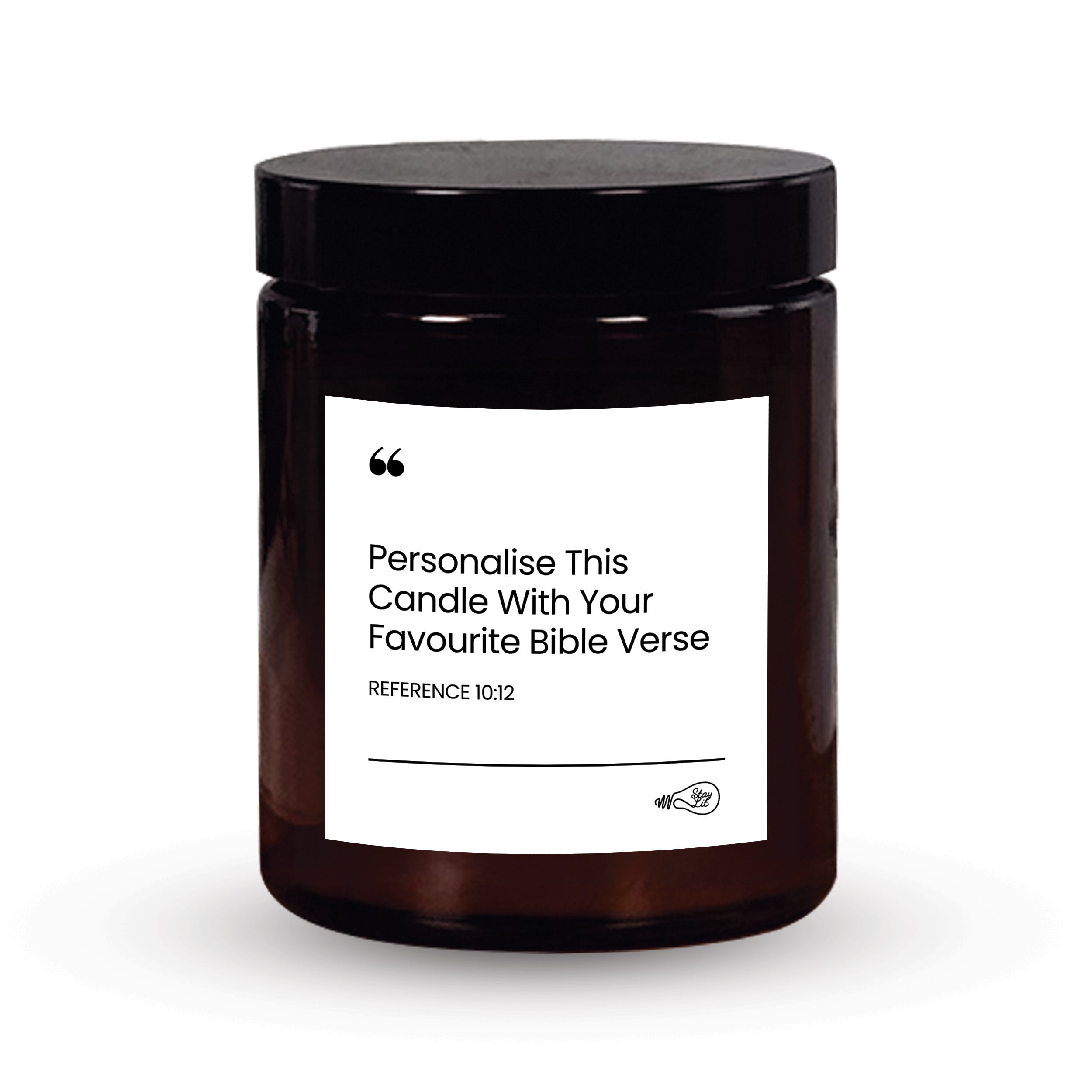 Personalised Bible Verse Candle