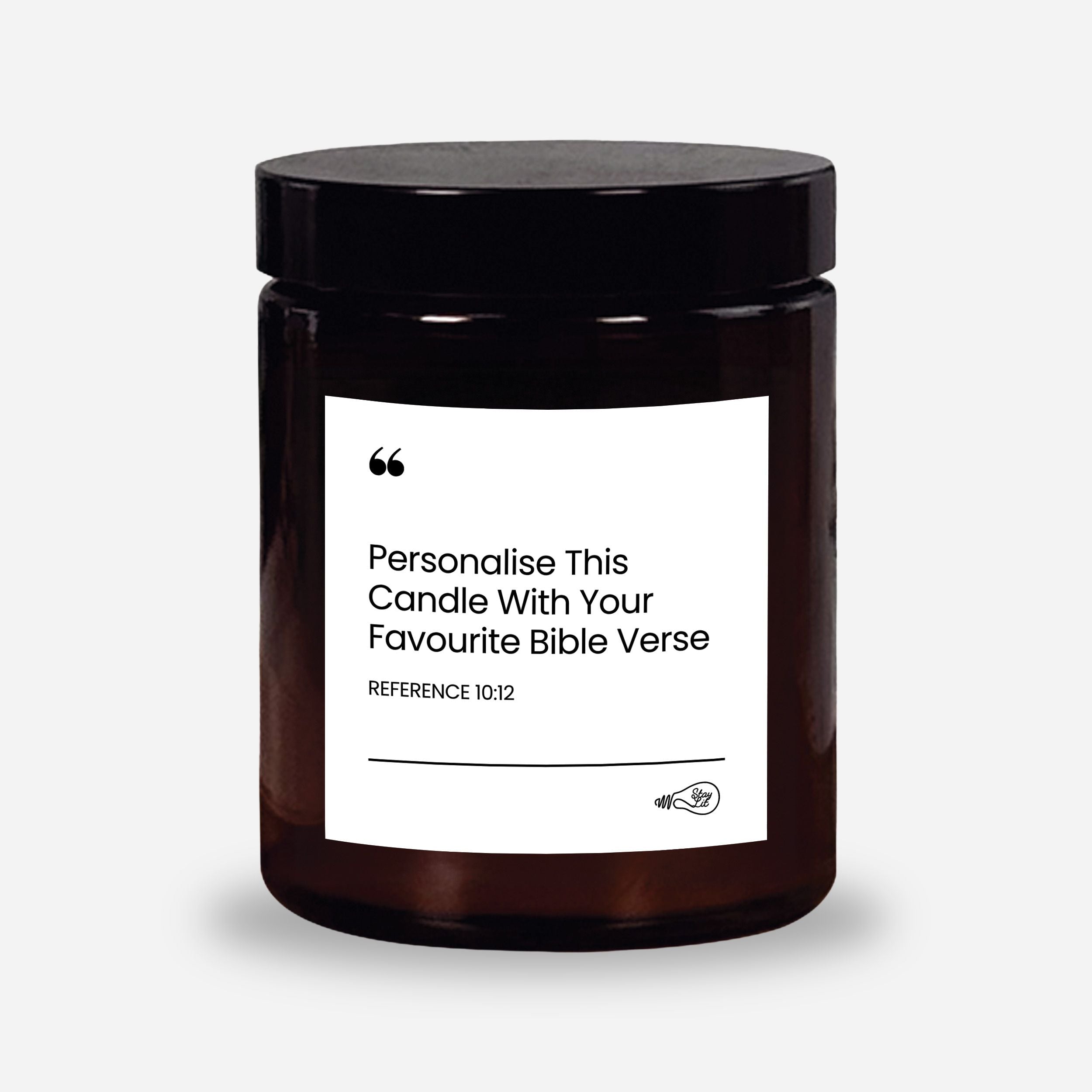 Personalised Bible Verse Candle