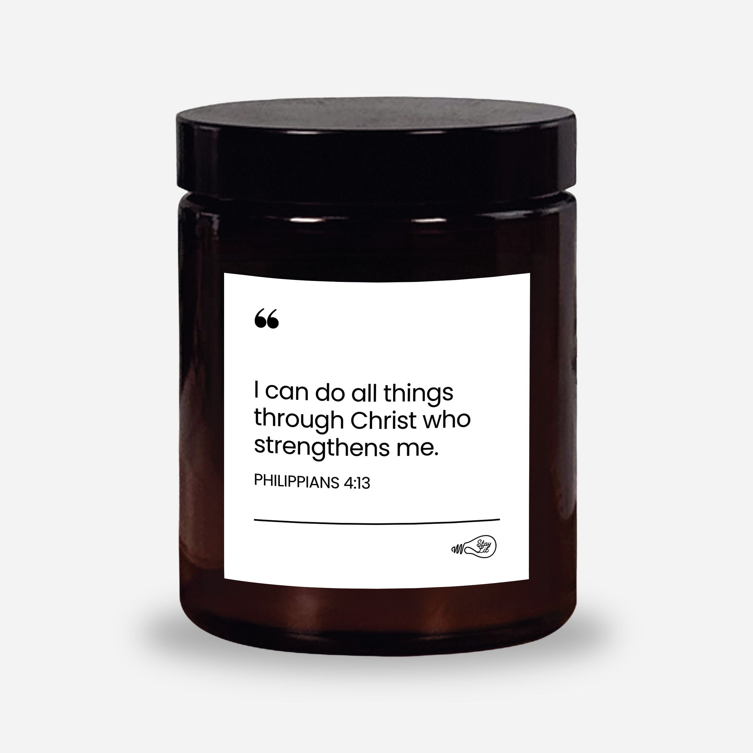 Philippians 4:13 Bible Verse Candle