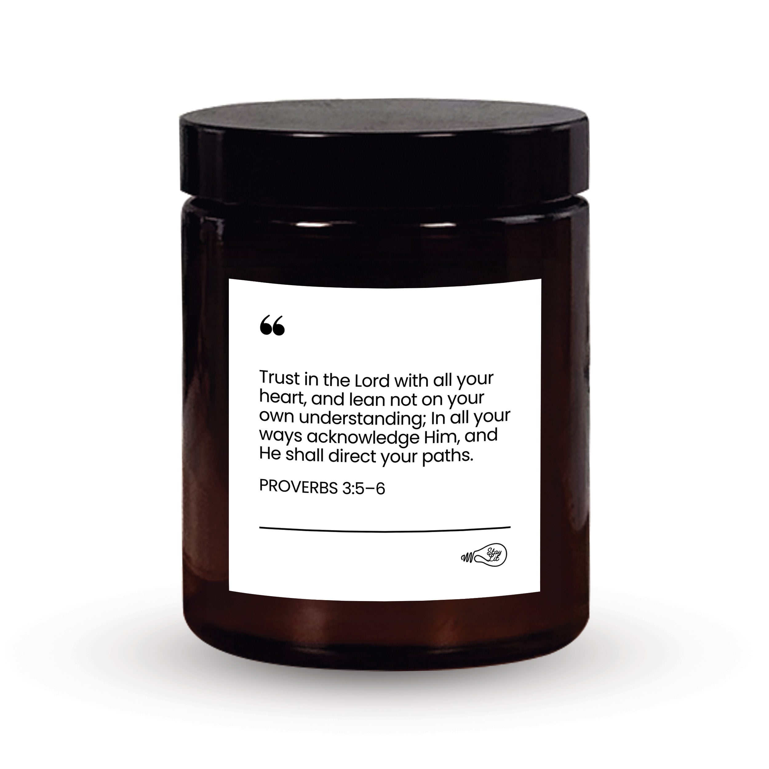 Proverbs 3:5–6 Bible Verse Candle