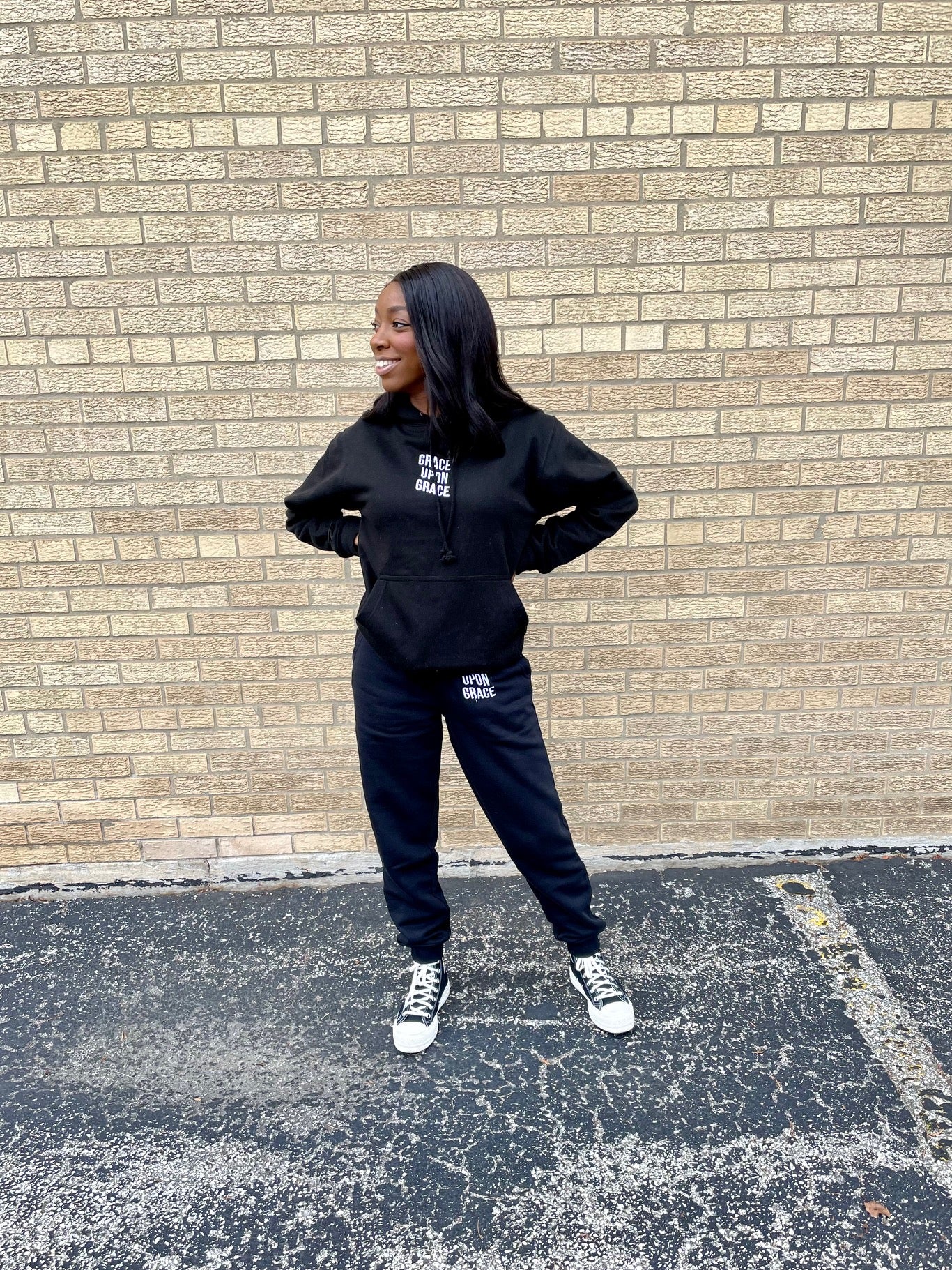 Rae Rae Wearing A Grace upon grace Tracksuit by Stay Lit Apparel