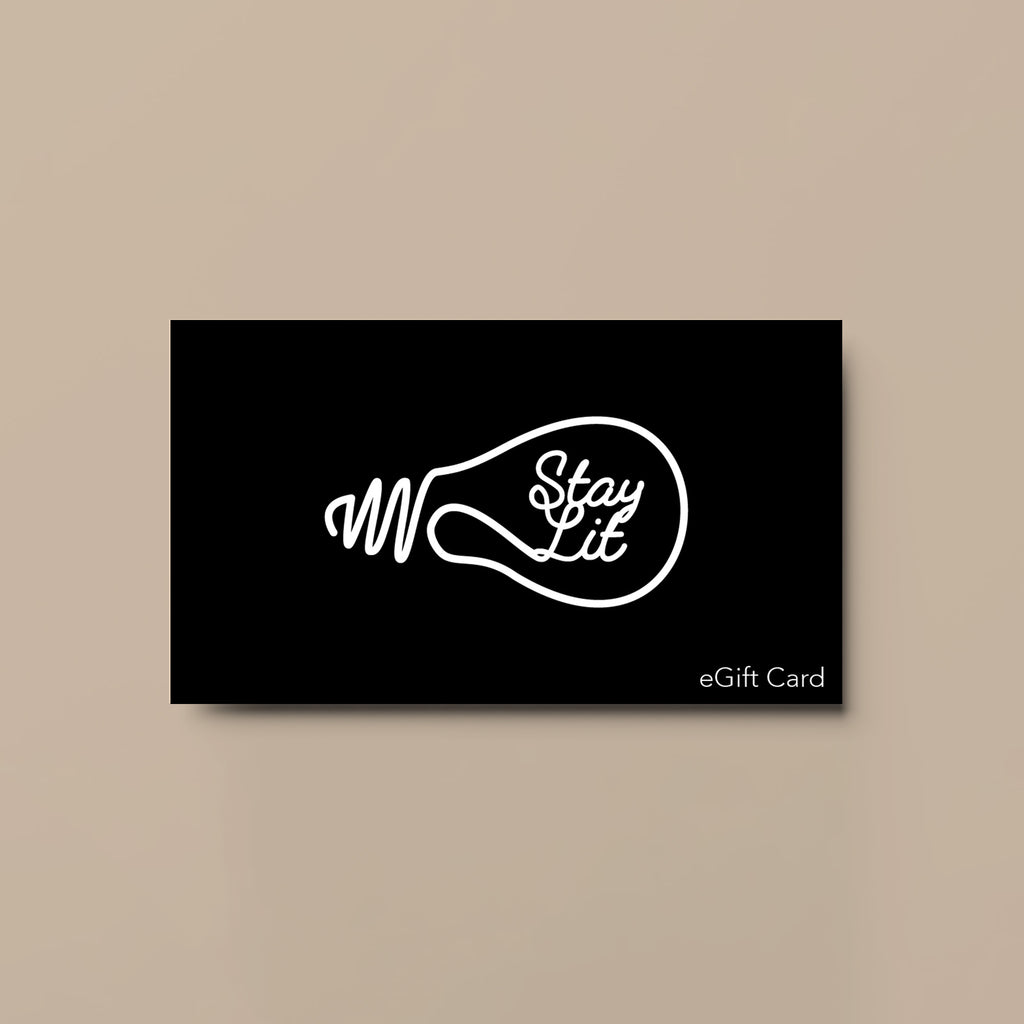 Stay Lit Apparel Gift Card, black card with Stay Lit Logo