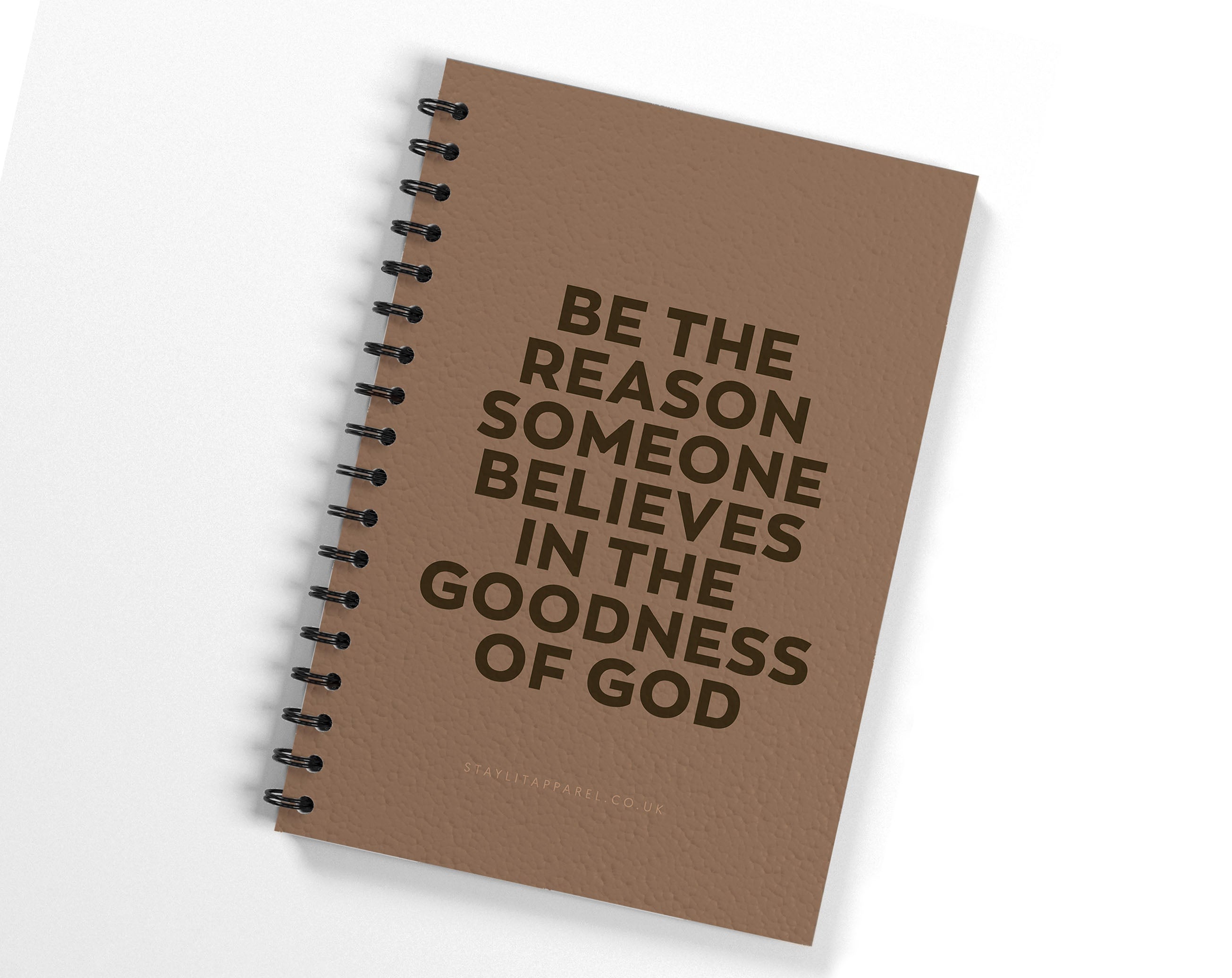 Goodness of God Spiral Bound Notebook in Cocoa image 1