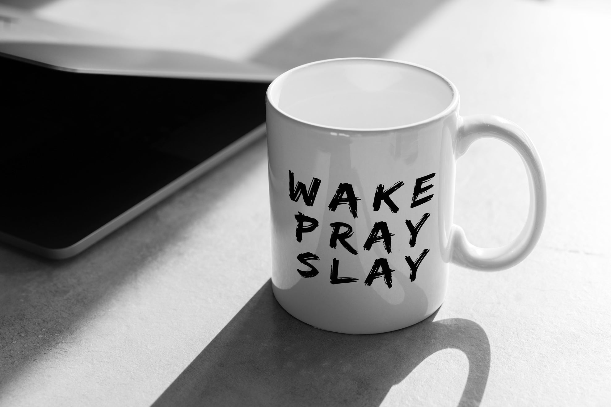 Wake Pray Slay Christian Mug image 1