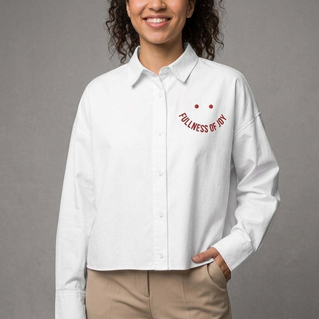Fullness of Joy Cropped Oversized Shirt